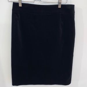 Banana republic velvet black pencil skirt